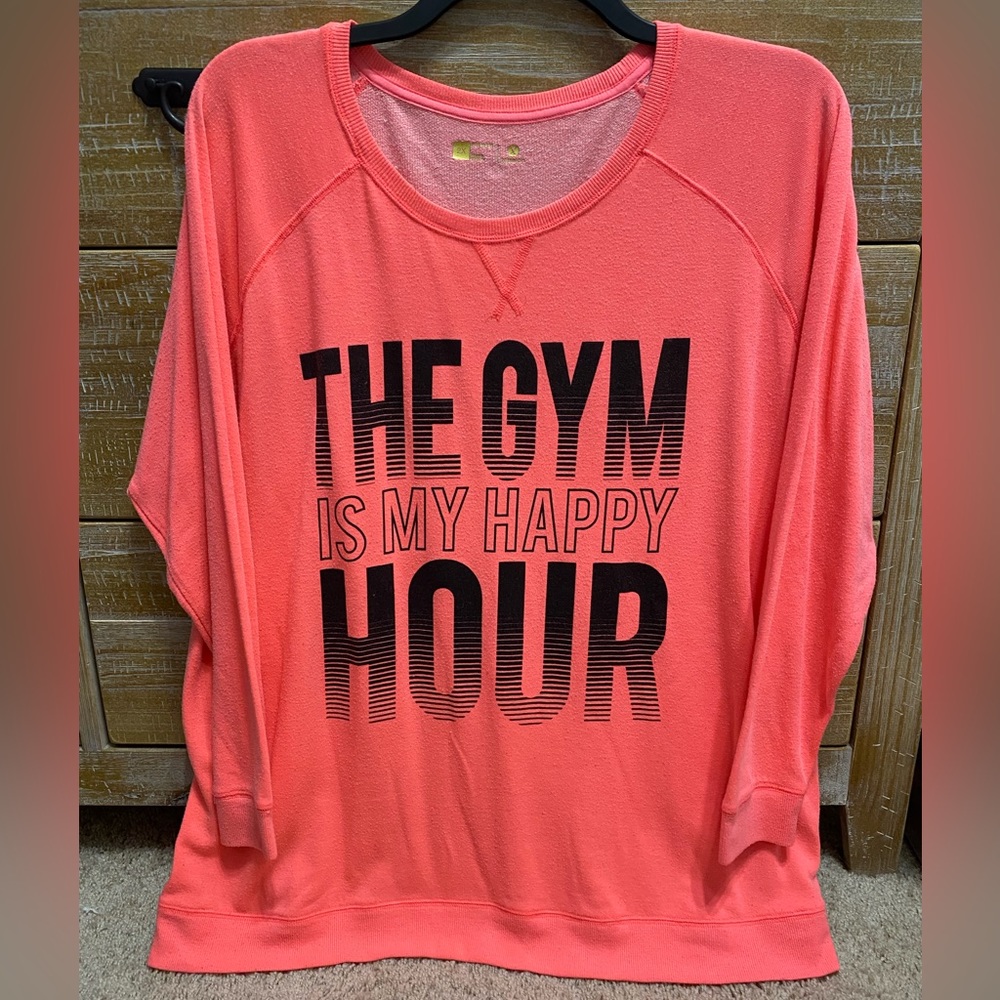 Xersion Bright Pink Crew Neck Sweatshirt Size 2X